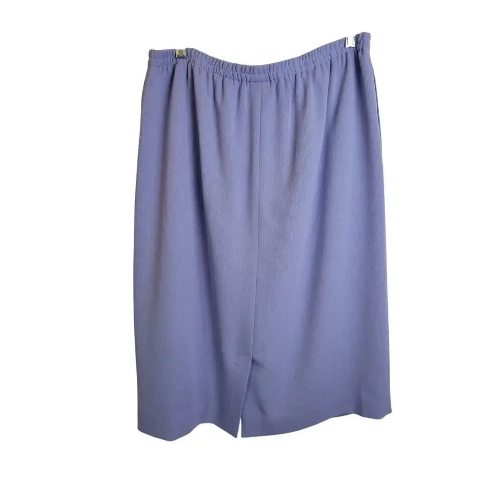 Bleyle Lavender Straight Pencil Formal Casual Pull‎ On Skirt Women's Size 18